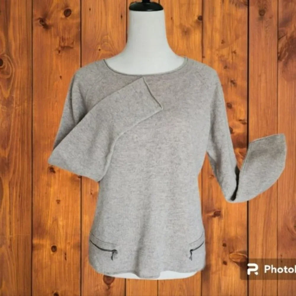 Cashmere Fenn Wright Manson Taupe Sweater size Large EUC - Picture 3 of 9